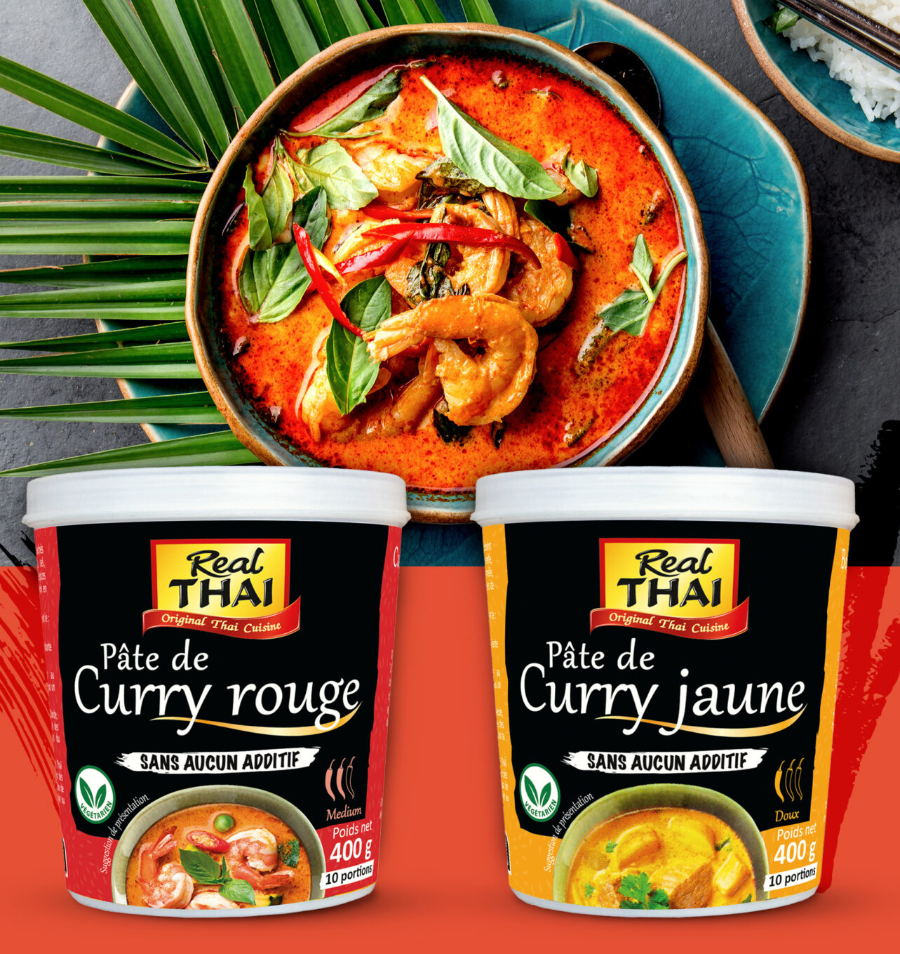 Pack Pate de curry real Thai - Curry Crevette